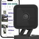 Cam V3 Smart Home Security Camera, Indoor/Outdoor Use, 1080p Plug-in, Color Night Vision, Motion Detection, Two Way Audio, Compatible with Alexa, Google Assistant, Black