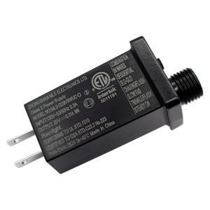 Transformer Class Two LED Power Supply, Waterproof IP44 Low Voltage Seasonal Use LED Driver US CA Plug for Christmas String Light (29V/9W)