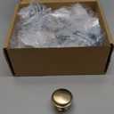 25 Pack Cabinet Knobs 1-3/16 Inch Round Champagne Bronze Dresser Drawer Knobs Zinc Alloy Hardware with Wide Base for Kitchen Bedroom Bathroom