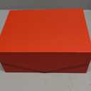 PACKHOME Mothers Day Gift Box 9x6.5x3.8 Inches, Rectangle Collapsible Box with Magnetic Lid for Xmas Gift Packaging (Matte Red, Grain Texture)