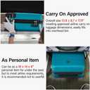 Hanke 16 Inch Underseat Carry On Luggage with Wheels Hard Shell Mini Small Suitcases Carry On Bag for Airline Approved TSA Luggage Lightweight Travel Suitcase(Caribbean Blue)