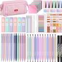 Nicpro 71PCS Bible Study Supplies, Bible Journaling Kit with Pencil Case, Highlighters, Pens, Mechanical Pencils, Sticky Notes & Tabs, Book Aesthetic Annotation Kit for Students Women Christian Gifts