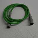 7 Way Trailer Cord 12 FT ABS Heavey Duty, Flexible -85F Cold Resistance Straight Electrical Power Cable Green for Semi Trailers Trucks Tractors, 4/12+2/10+1/8 Gauge Wire Cable