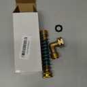 Joywayus 3/4" GHT Garden Hose 90-Degree Elbow Brass Connector and Hose Kink Protector with Coil Spring Extension Adapter Kit for RV Water Hookups and Residential Outdoor Faucets