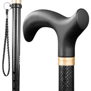 Vive Adjustable Carbon Fiber Walking Cane for Elderly Men & Women - Lightweight Grip Handle for Balance & Comfort - Fancy Single Tip Medical Stick, Fashionable Disability Comfort & Mobility Accessory Vive Adjustable Carbon Fiber Walking Cane for Elderly Men & Women - Lightweight Grip Handle for Balance & Comfort - Fancy Single Tip Medical Stick, Fashionable Disability Comfort & Mobility Accessory