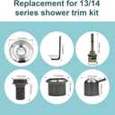 T11800-SS Faucet Shower Handle Diverter Trim Kit for Delta Faucet,3-Setting,Stainless