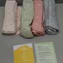 4-Pack Muslin Swaddle Blankets for Boys, Girls - Organic Baby Swaddles for Newborns, Soft & Breathable Receiving Baby Blankets for Girl, Boy, Neutral, Newborn Essentials Gift (Bloom)