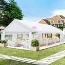 COBIZI 20x40 FT Party Tent Heavy Duty, Large Outdoor Wedding Tents for Parties with 12 Sidewalls & Built-in Sandbags,Waterproof Canopy Gazebo Commercial Event Tent for Carport,Camping,Patio