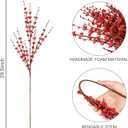 Sggvecsy 10 Pcs 29.5 Long Artificial Jasmine Flowers Tall Fake Flower Bouquet Faux Jasmine Plants Dry Branches for Christmas Wedding Home Party Office Hotel Restaurant Kitchen DecorationRed