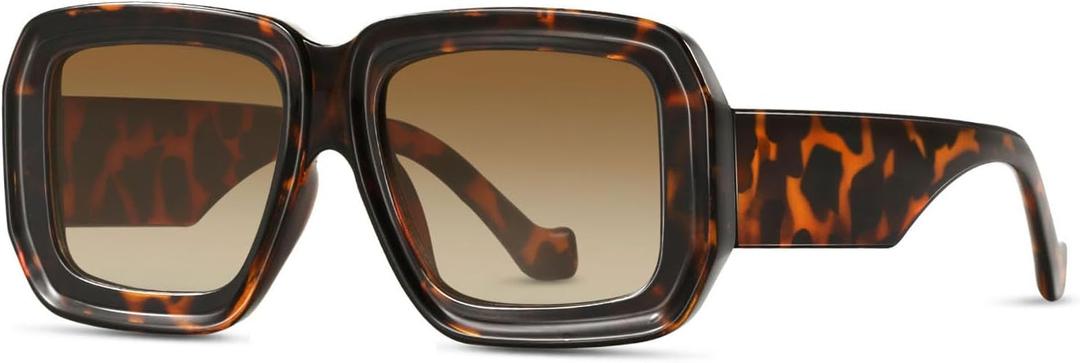 YDAOWKN Vintage Oversized Sunglasses for Women Men Retro Square Luxury Big Large Sun Glasses UV400