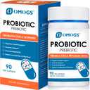 OMOGS Probiotics 180 Billion CFUs 18 Strains, 3 Prebiotics, Helps Digestive, Gut Health, Immune, Supports Occasional Constipation, Diarrhea & Gas - for Women & Men, 90 Capsules