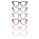 CCVOO 6 Pack Blue Light Blocking Reading Glasses, Anti Headache/Glare/Eye Strain Readers Computer Eyeglasses Women/Men (6 Pack Mix,+3.00)