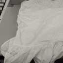 patdrea Vintage Ruffle Tablecloth for Rectangle Tables,Farmhouse Embroidered Cotton White Lace Table Cloth Cover Decor for Dining Room Wedding Banquet Thanksgiving Christmas,63"*98"