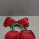 Bow Cherry Throw Pillow Aesthetic Cute Coquette Room Decor Funny Preppy Stuff Gifts for Teen Girl Bedroom Living Room Sofa Bed Chair Decoration(Burgundy,Small)