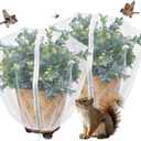 Blueberry Bush Netting Cover 2 Pack 4.5 x 4.5 ft, Bird Netting with Zipper & Drawstring, Reusable Berry Bush Netting for Lowbush Blueberries & Garden Plants, Bird Deer Insect and Poultry Barrier