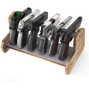 Gun Rack for Safe 6 Pistol Rack for Storage | Pistol Holder Organizer Accessories | Gun Holder with Carpeted Surface | Pistol Handgun Display | Gun Accessories for Man