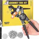 Grommet Tool Kit, Premium Eyelet Plier Set, Safe and Effortless, 3/8 inch Handheld Grommet Eyelet Pliers with 500 pcs of 10 mm Grommets, Ideal Eyelet Tool for Canvas, Fabrics, and Awnings