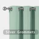 Room Darkening Curtains 92 inches Long Bedroom Light Green Window Curtain Panels Living Room Divider Patio Doorway Sliding Glass Door Grommet Top Thermal Insulated Drapes Basement 2 Panels 52"x92"