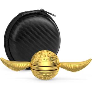 Sphere Fidget Spinner Toy for Kids Adults, Cool Ball Orb Finger Hand Fingertip, Metal Desk Toy for School Home Office Party Favors Goody Bag Fillers Stocking Stuffer Birthday Gift (Gold)