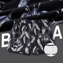 BRISIRA Mens Swim Trunks Bathing Suit 5 Inch Inseam Compression Liner Beach Swim Shorts Swimwear Quick Dry Zipper Pocket (32, Blacktropical)