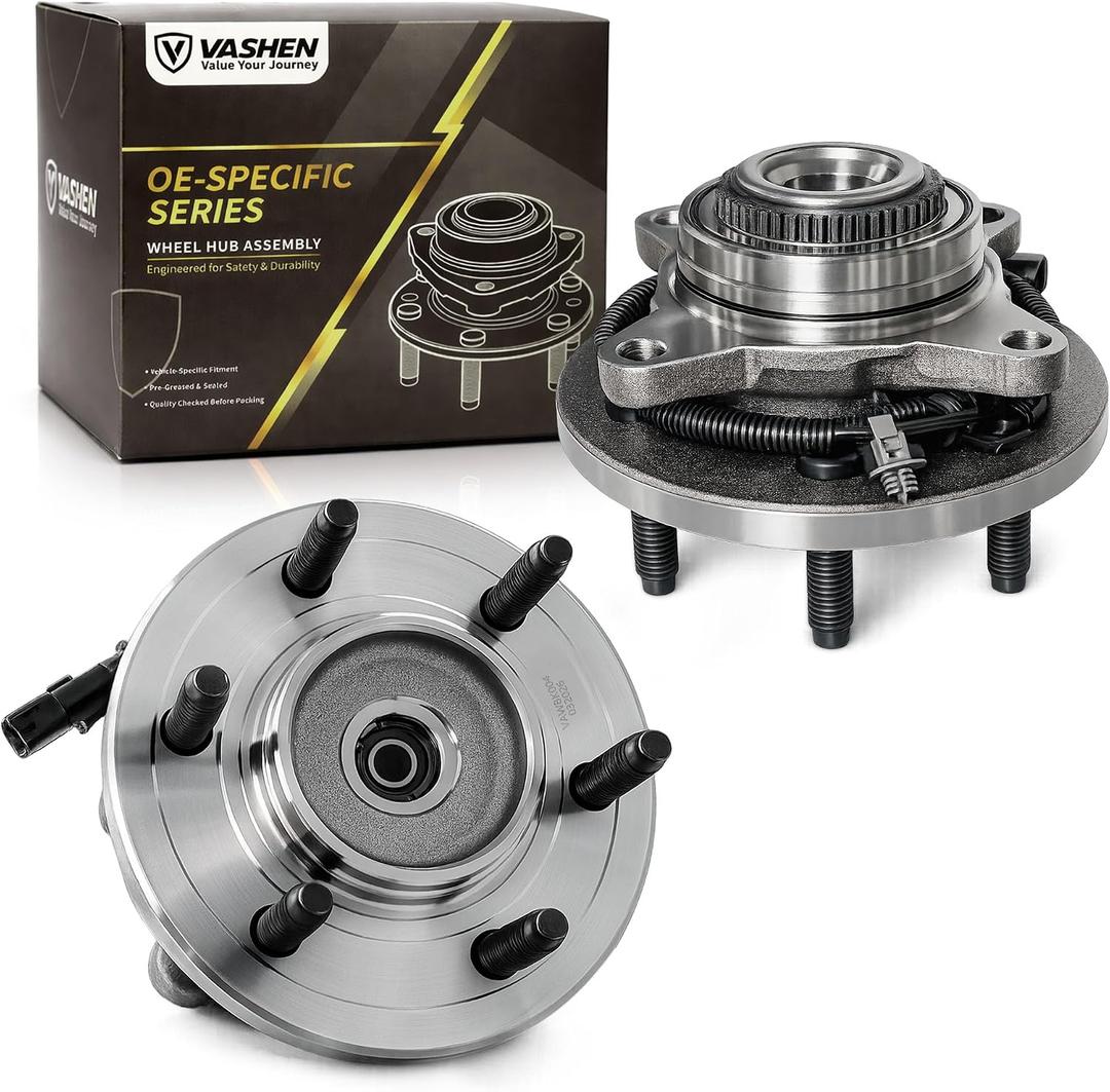 Pair 515142 Front Wheel Bearing Wheel Hub, Fit for Ford F150 F-150 4WD Expedition Lincoln Navigator 2014 2013 2012 2011, 6-Lugs w/ABS