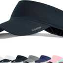 Sukeen Cooling Stretchy Visor Free Size Cool Hat with UV Protection Brim Peak Vizor for Golf,Tennis,Cycling,Running (Medium-Large, Black)