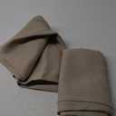 Simplebrand Ava Stone Blackout Curtains for Bedroom 63 Inch Length 2 Panels Set, Solid Thermal Insulated Energy Saving Rod Pocket Window Treatment Curtains Blackout Drapes, W40 x L63 Inch, Stone