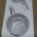 30oz Super Large Ceramic Coffee Mugs Large Handles Set of 2 (White)