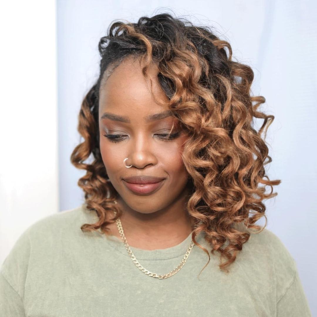 ToyoTress Ocean Wave Feather Crochet Human Hair - 10 Inch 250G Miracle Knots Water Deep Wave Crochet Human Hair For Black Women Ombre Brown Braiding Hair (10 Inch, OT30-250G)