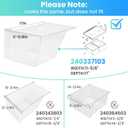 [2 PACK] Upgrade 240337103 Refrigerator Crisper Drawer Bin for Frigidaire Fridge Drawer Parts Kenmore Refrigerator Drawer Replacement Replace 240337107, 240337108, 240337109, 240337102,240337105