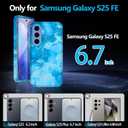 Casetego for Galaxy S25 FE Case,Compatible with MagSafe,[Military Grade Drop Test] Full Body Protection Slim Shockproof Rugged Marble Women Case for Samsung Galaxy S25 FE 6.7 inch,Blue Marble