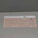 Logitech K585 Multi-Device Slim Wireless Keyboard, Built-in Cradle for Device; for Laptop, Tablet, Desktop, Smartphone, Win/Mac, Bluetooth/Receiver, Compact, Easy Switch, 24 Month Battery - Rose