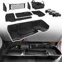 VaultsOnWheels Under Seat Storage Box Fit for 2019-2026 Chevy Silverado 1500/2500/3500HD (Not for Rear Kicker Subwoofer), Console Organizer Truck Tool Box Detachable Underseat Organizer w/TPE Mats