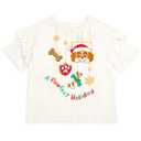 Paw Patrol Big Girls' Christmas Ruffle Jersey Short Sleeve Graphic Tee Skye White 10-12 (White)