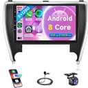 8Core 6G+128G Car Radio Carplay for Toyota Camry 2015 2016 2017,Rimoody Car Stereo Android 10.1 Inch Touch Screen Android Auto GPS Navigation DSP Bluetooth FM WiFi Backup Camera