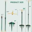 Hourleey 3-Arm Garden Sprinkler, 2 Pack High-Rise Lawn Sprinkler with Adjustable Telescoping Base, 360 Degree Rotation Sprinklers for Large Area Coverage Gardening Watering Lawn Irrigation System