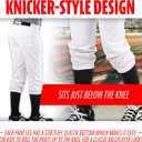 Franklin Sports Youth Baseball + Softball Pants - Knee High Pants for Boys + Girls Knicker Style with Belt Loop (White, S)