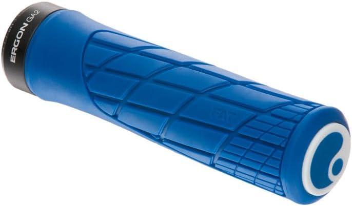 Ergon GA2 Fat MTB All-Mountain Bike Grips  Ergonomic, Adjustable, Soft German Rubber for Trail, XC, Freeride & Bikepacking (Midsummer Blue)
