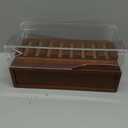 Knife Display Case for 8 Knives – Large Handcrafted Wooden Pocket Knife Box Storage Case for Collections with a Removable Drawer Insert - Birthday Father’s Day Gifts for EDC Collectors