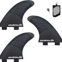 AQUBONA Twin Tab G3/G5/G7 Half Carbon+Honeycomb Surfboard Tri Fin Set Thruster 3 Fins