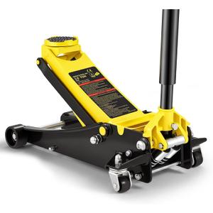 3 Ton Low Profile Floor Jack
Heavy-Duty Racing, Dual Pistons Quick Lift Pump, Lifting Range 3.35"-19.69"