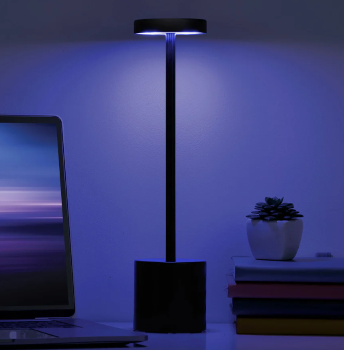  Black Rechargeable Cordless Table Lamps, Portable LED Desk Lamps, Dimming 5000mAh Rechargeable Battery Powered LED Lighting for Restaurant,Bar, Bedroom, Outdoor, Party