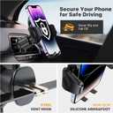 Miracase Phone Holders for Your Car with Metal Hook Clip, Air Vent Cell Phone Stand Car Mount, Universal Automobile Cradle for Garmin GPS Fit iPhone Android and All Smartphones, Dark Black