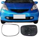 Passenger Side Mirror Replacement Glass for HONDA Jazz/Fit 2009-2013,Backing Plate Power Heated Right Side View Mirror Glass for HONDA Jazz/Fit 2009 2010 2011 2012 2013 HONDA