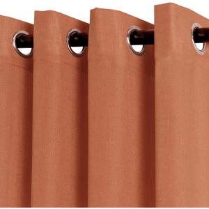 Terracotta Linen Curtains 84 Inch Length 2 Panels for Living Room Bedroom, Light Filtering Sheer Curtains 84 Inches, Elegant Modern Grommet Semi Sheer Soft Privacy Drapes
