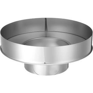 4'' x 8'' Pellet Stove Chimney Adapter Stove Pipe Galvanized Steel Chimney Pipe Adapter, 8" Diameter