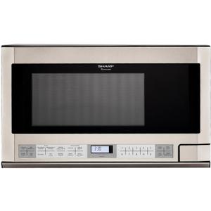 Sharp R1214TY 1.5 Cu. Ft. 1100W Over-the-Counter Microwave in Stainless Steel