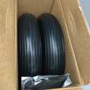 (2-Pack) Fits 4.80/4.00-8, 3.50/2.50-8, 4.00-6, 4.00-8 Wheelbarrow Wheels,14.5" Wheelbarrow Flat Free Tire, with 3/4" & 5/8" Bearing,3" Hub for Garden Cart Trolley Wagon Lawn Mower, 2pcs