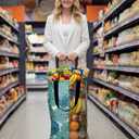 Small Collapsible Shopping Cart,Shopping Cart with Wheels,Folding (XFlower5)