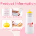 Xuanda Kitten Bottle Feeding kit with Feeding Nipple and Syringe, Soft Silicone Nursing Pet Feeding Bottle, Ventilation Valve Resistant Tearing for Small Puppies, Kittens, Rabbit (M Nipple-Yellow)